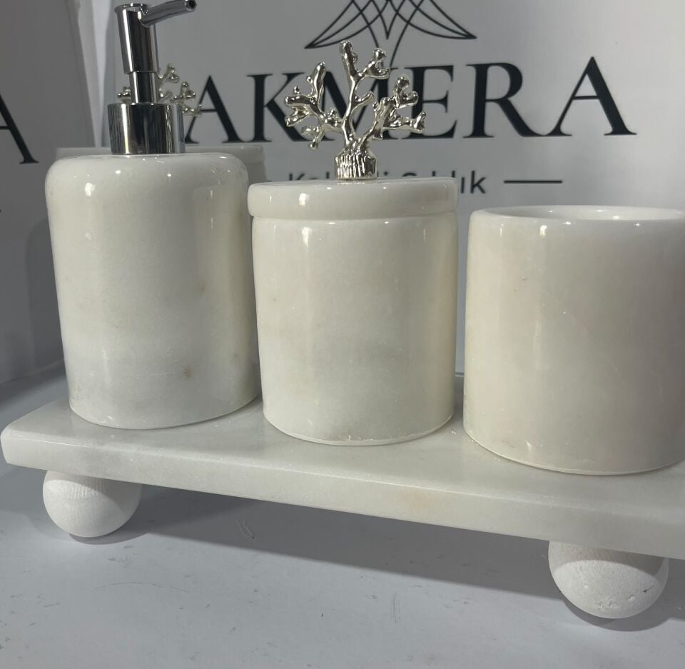 6 Parça Dikdörtgen Tepsi Ultra Lüks Banyo Seti