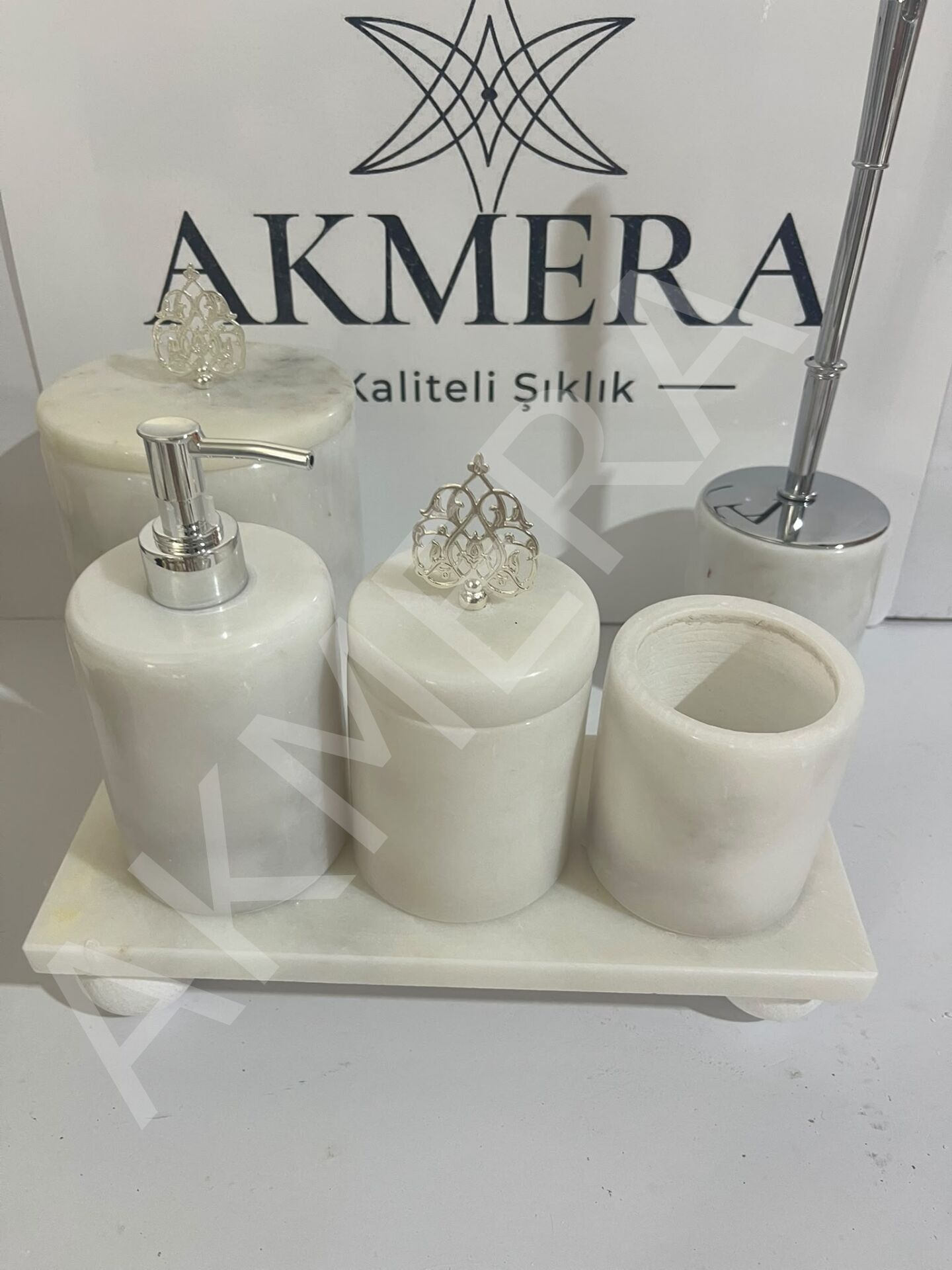 Oval Tepsi 6 Parça Ultra Lüks Banyo Seti