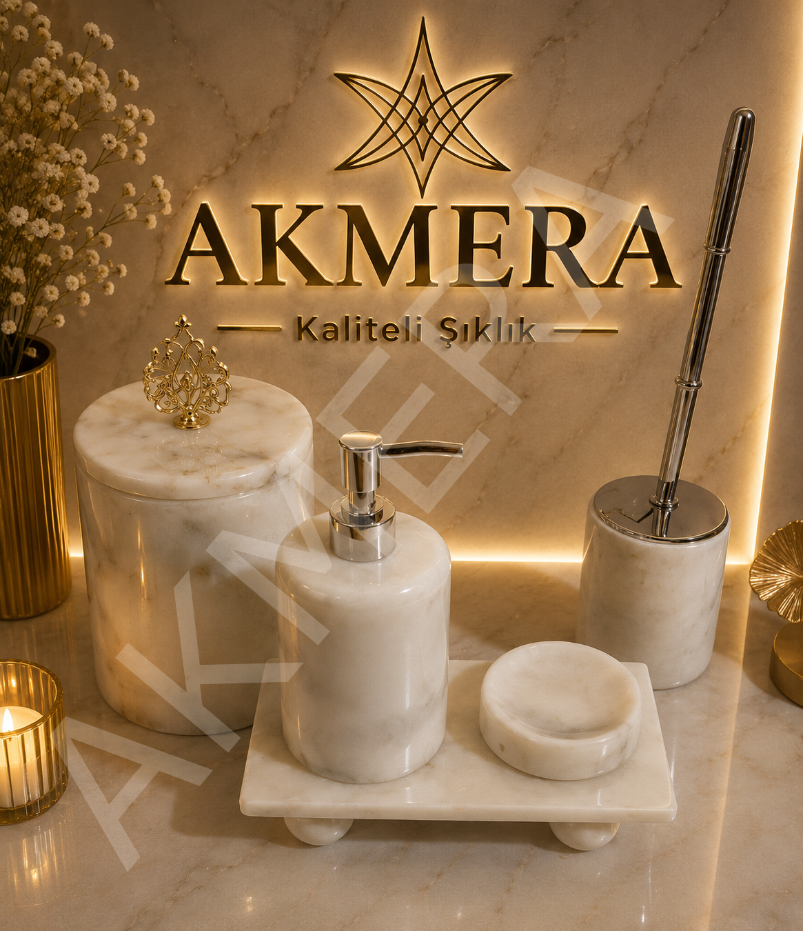5 Parça Lüks Banyo Seti